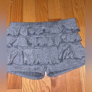 Gray Ruffled Women's Shorts